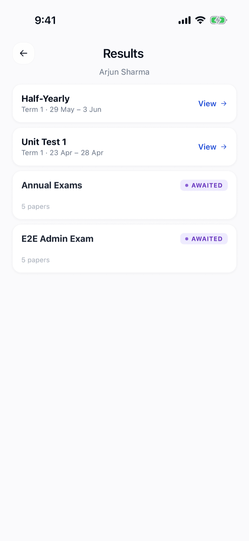 Clasendro Results screen